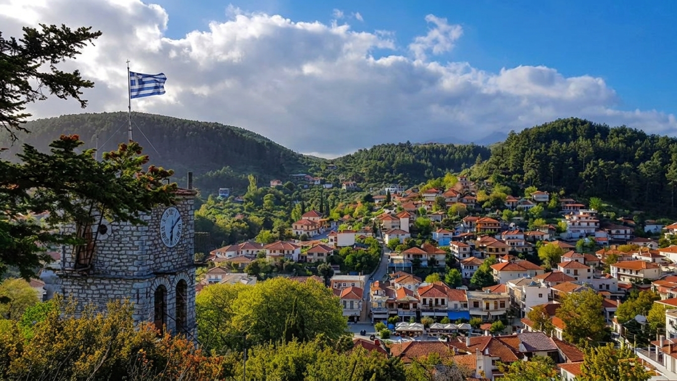 Picturesque villages near Lake Trichonida