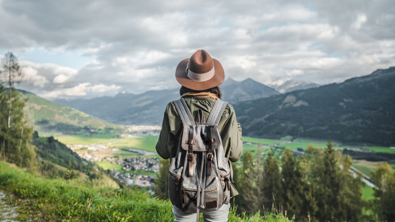 Natural landscape overlooking Lake Trichonida from Thermo